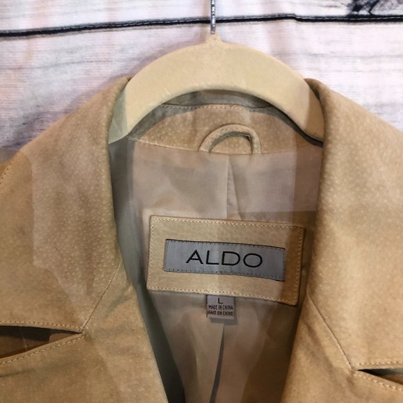 Aldo Genuine leather Suede Beige trench coat - Picture 12 of 17